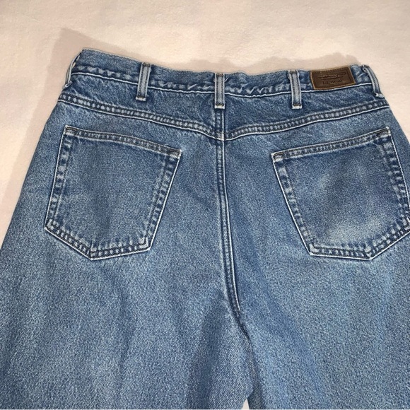 Vintage LL Bean Double L Denim Fleece Lined Jeans Mens 36x30 Natural Fit Blue - Picture 7 of 11